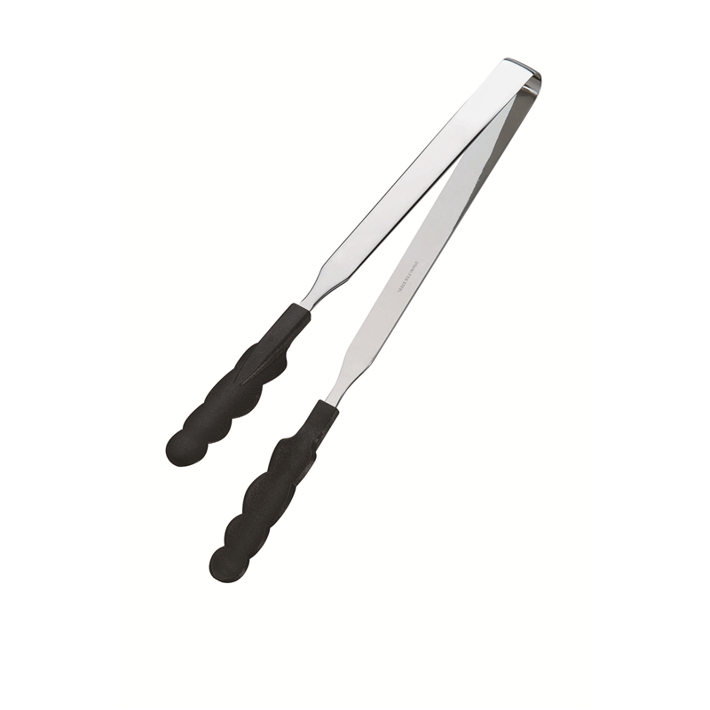 N抗菌耐熱カラートングスリム 中 黒 1個（ご注文単位1個）【直送品】