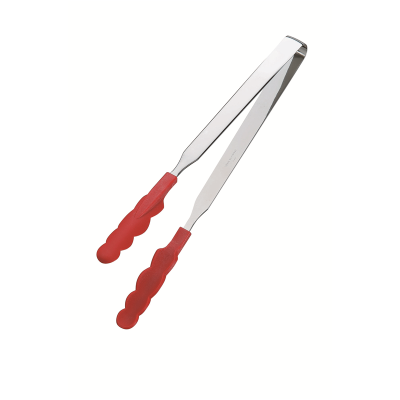 N抗菌耐熱カラートングスリム 中 赤 1個（ご注文単位1個）【直送品】