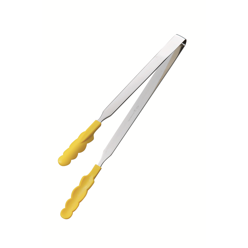 N抗菌耐熱カラートングスリム 大 黄 1個（ご注文単位1個）【直送品】