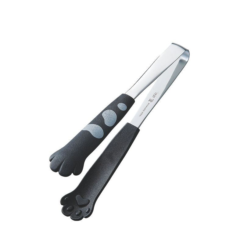 18-0卓上トングきゃっちだにゃん たま黒 1個(ご注文単位1個)【直送品】