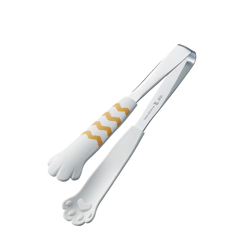 18-0卓上トングきゃっちだにゃん しま白 1個(ご注文単位1個)【直送品】