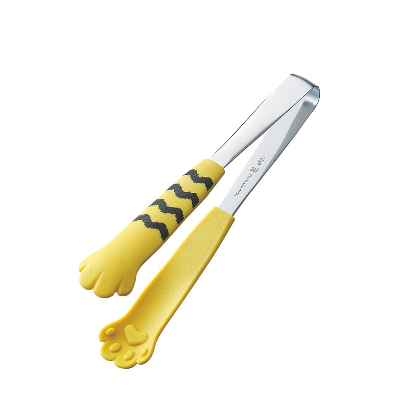 18-0卓上トングきゃっちだにゃん しま黄 1個(ご注文単位1個)【直送品】