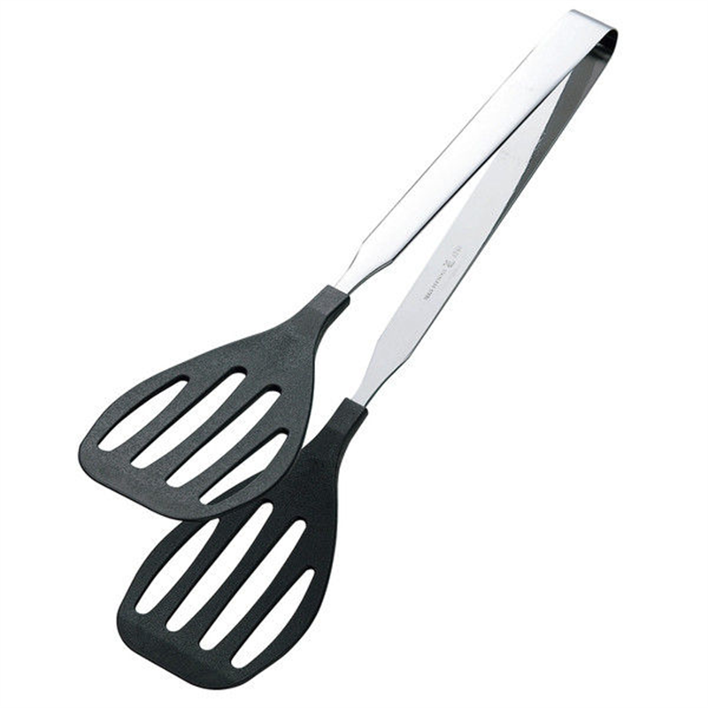 抗菌・耐熱『いろ・色』グリルトング 320mm ブラック 1個(ご注文単位1個)【直送品】