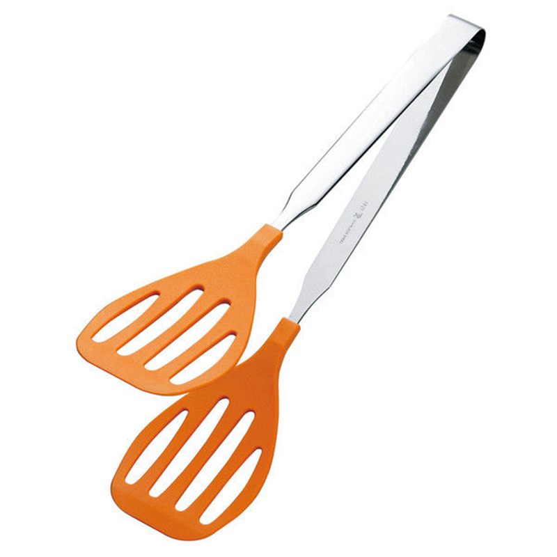 抗菌・耐熱『いろ・色』グリルトング 320mm オレンジ 1個(ご注文単位1個)【直送品】