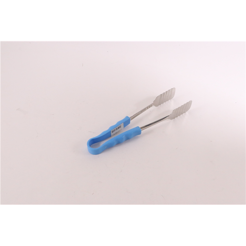 カラーケーキトングPP柄 ブルー 1個(ご注文単位1個)【直送品】