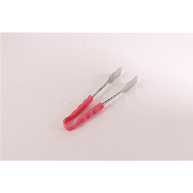 カラーケーキトングPP柄 ピンク 1個(ご注文単位1個)【直送品】