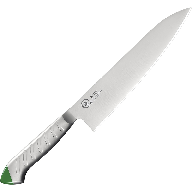 龍治 ステンカラー 牛刀 210mm 緑 RYS-14G 1個（ご注文単位1個）【直送品】