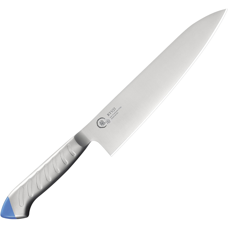 龍治 ステンカラー 牛刀 210mm 青 RYS-14BL 1個（ご注文単位1個）【直送品】