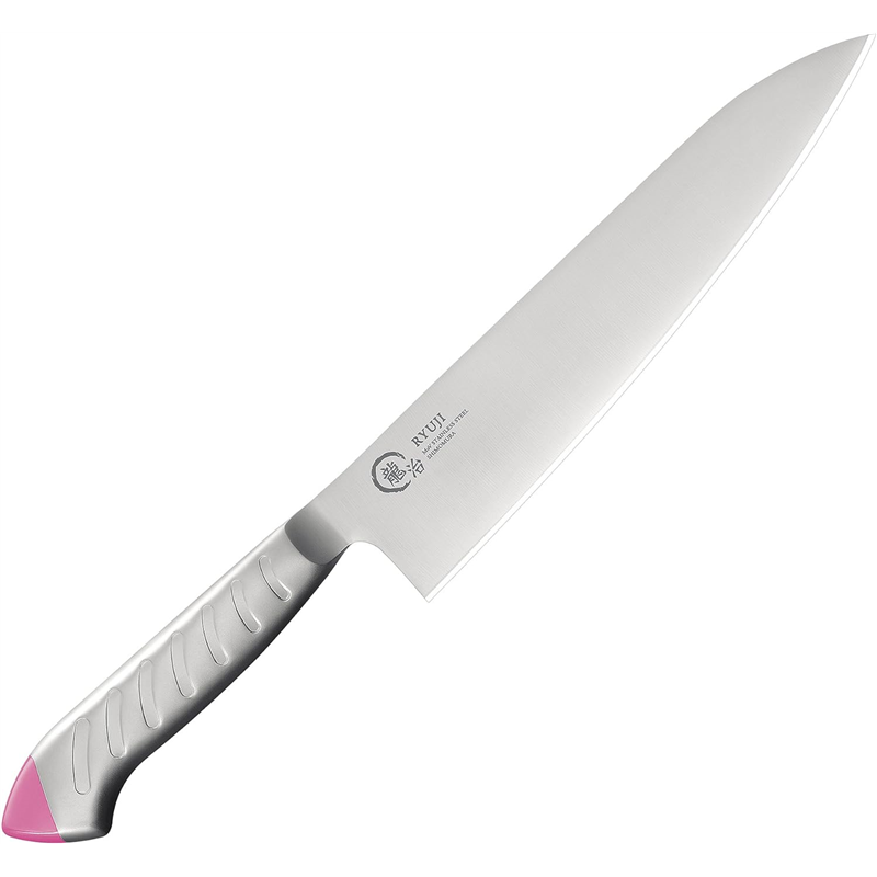 龍治 ステンカラー 牛刀 300mm 桃 RYS-17P 1個（ご注文単位1個）【直送品】