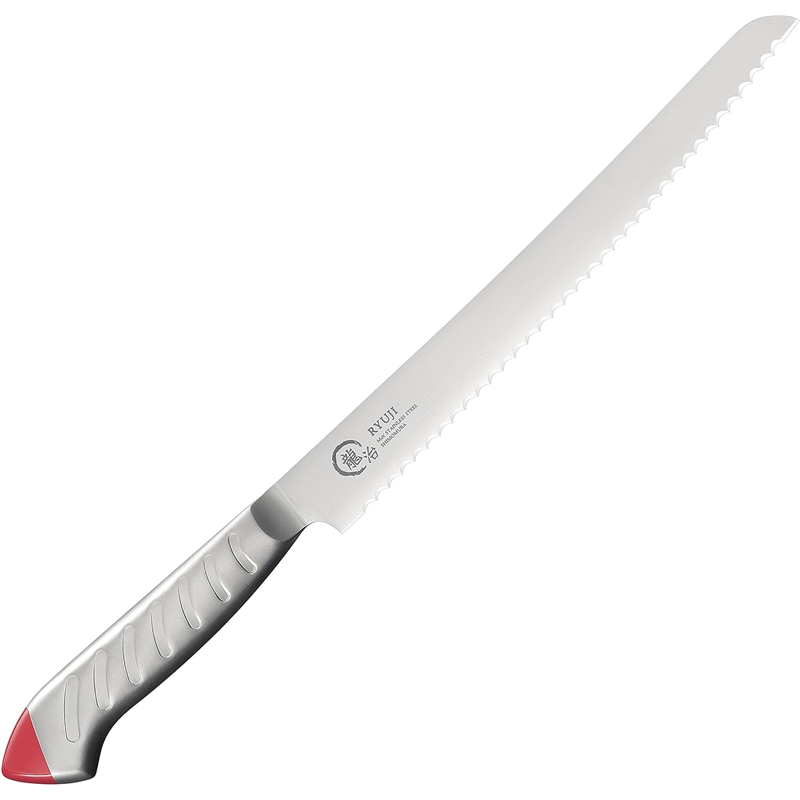龍治 ステンカラー パンスライサー 230mm 赤 RYS-24R 1個（ご注文単位1個）【直送品】