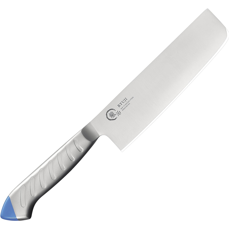 龍治 ステンカラー 菜切 165mm 青 RYS-12BL 1個（ご注文単位1個）【直送品】