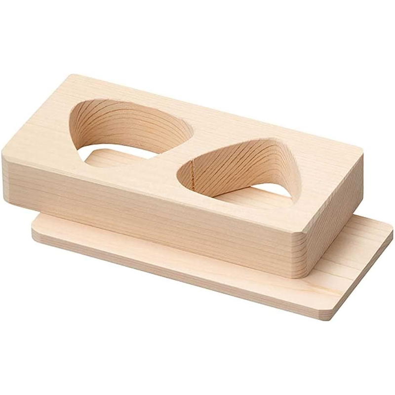 桧 おにぎり型 敷板付 2穴 1個（ご注文単位1個）【直送品】