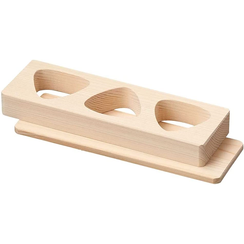 桧 おにぎり型 敷板付 3穴 1個（ご注文単位1個）【直送品】