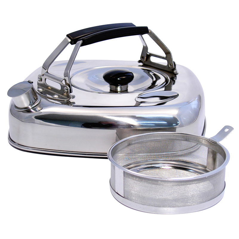 18-8キューブケトル(ストレーナー付) 1.6L KS-2625 1個(ご注文単位1個)【直送品】