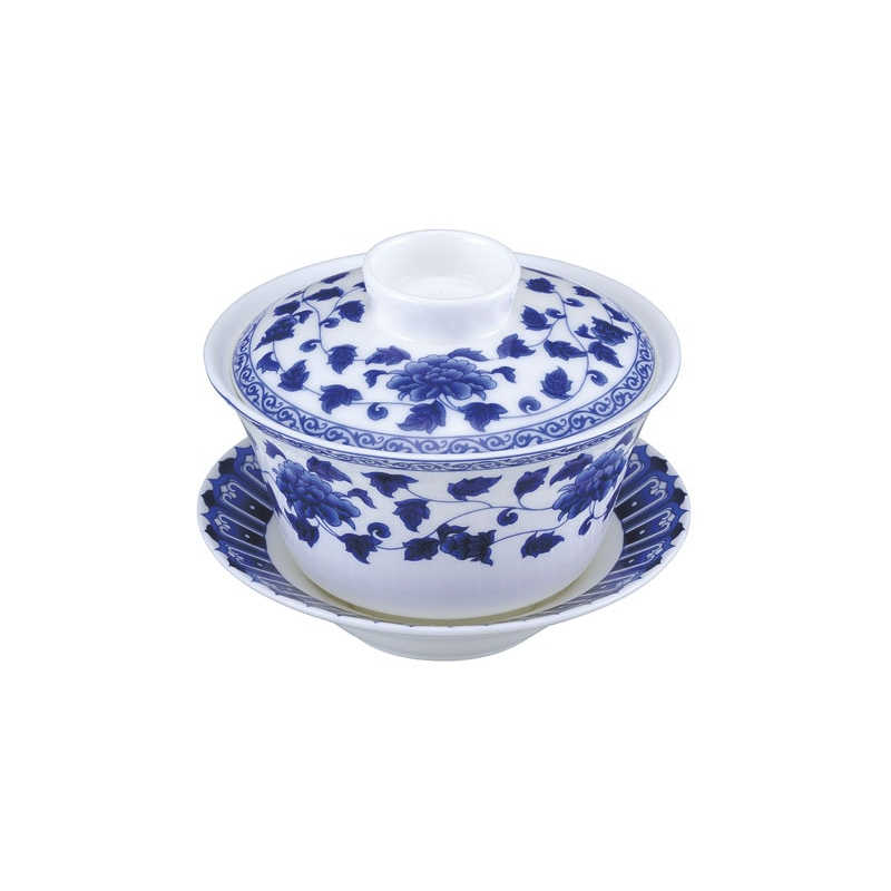 富貴草 白磁器 蓋碗セット 1個（ご注文単位1個）【直送品】