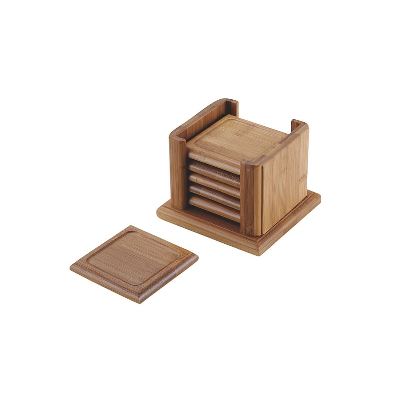 竹 茶托角型 6Pセット 1個（ご注文単位1個）【直送品】