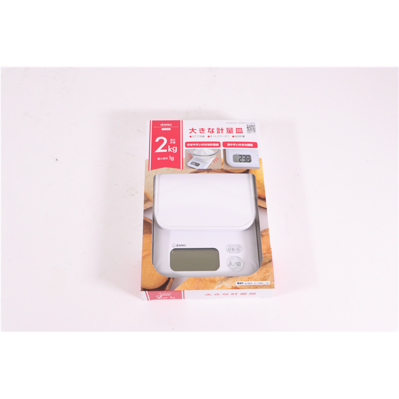 DRデジタルスケール ガナッシュ KS-733WT 2kg ホワイト 1個（ご注文単位1個）【直送品】