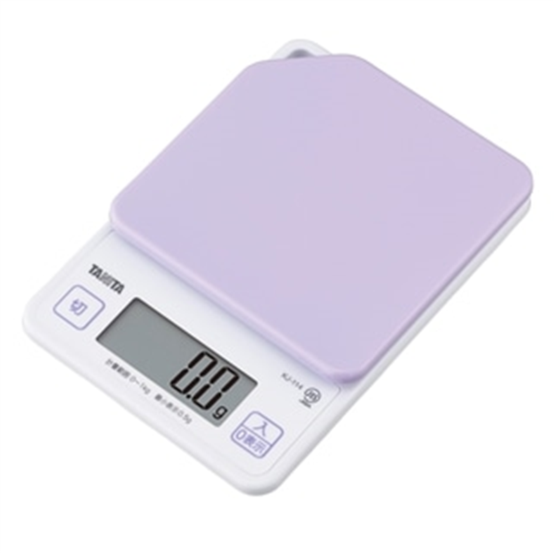 タニタ KJ-114-PP(ブルーベリーパープル) Dクッキングスケール 1㎏ 1個（ご注文単位1個）【直送品】