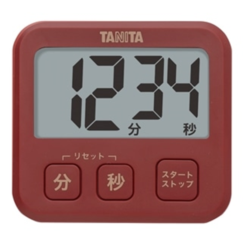 タニタ TD-408-RD(レッド) 薄型タイマー 1個（ご注文単位1個）【直送品】