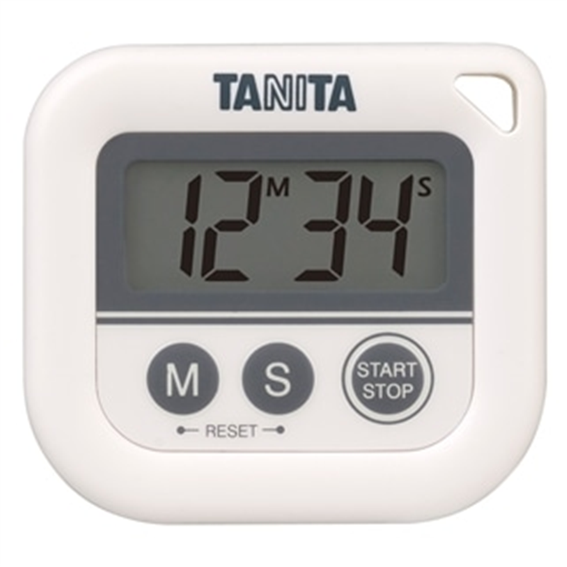 タニタ TD-376N-WH(ホワイト) 丸洗いタイマー100分計 1個（ご注文単位1個）【直送品】