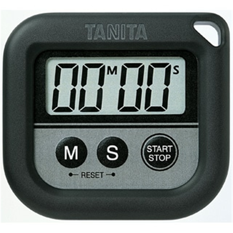 タニタ TD-376N-BK(ブラック) 丸洗いタイマー100分計 1個（ご注文単位1個）【直送品】