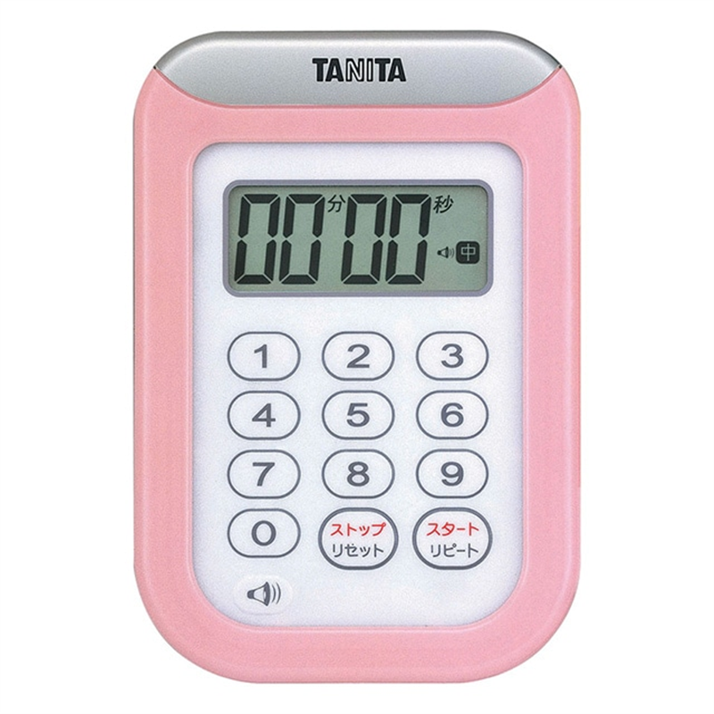 タニタ TD-378-PK(ピンク) 丸洗いタイマー100分計 1個（ご注文単位1個）【直送品】