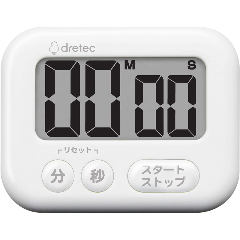 DR 大画面タイマー ｢シャボン｣ ホワイト T-614WT 1個（ご注文単位1個）【直送品】