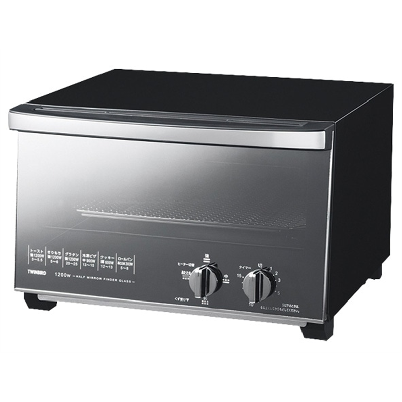 ミラーガラス オーブントースター TS-D047B ブラック 1個（ご注文単位1個）【直送品】