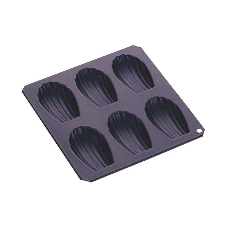 TC №5045 Black マドレーヌシェル型 6P 1個（ご注文単位1個）【直送品】