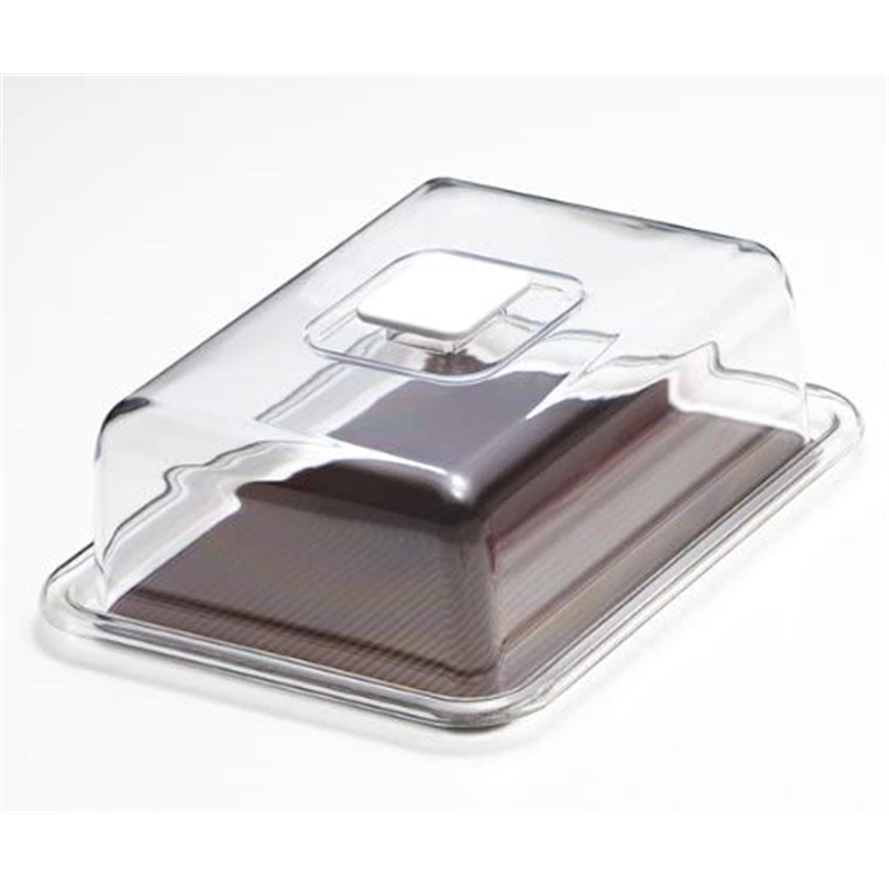 MT-1132 クリアラブリーハット角ケーキ 特大 ブラウン 1個（ご注文単位1個）【直送品】