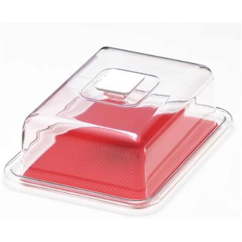 MT-1133 クリアラブリーハット角ケーキ 特大 レッド 1個（ご注文単位1個）【直送品】