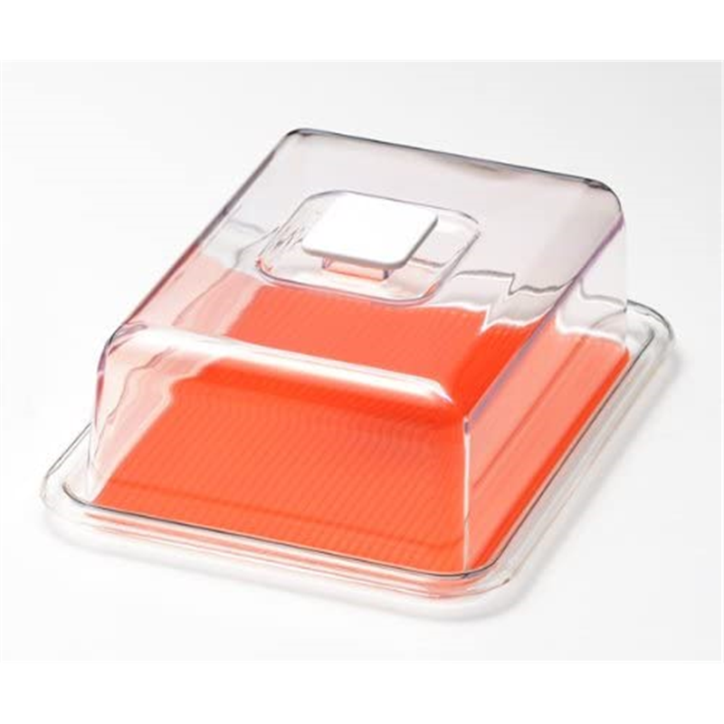 MT-1134 クリアラブリーハット角ケーキ 特大 オレンジ 1個（ご注文単位1個）【直送品】