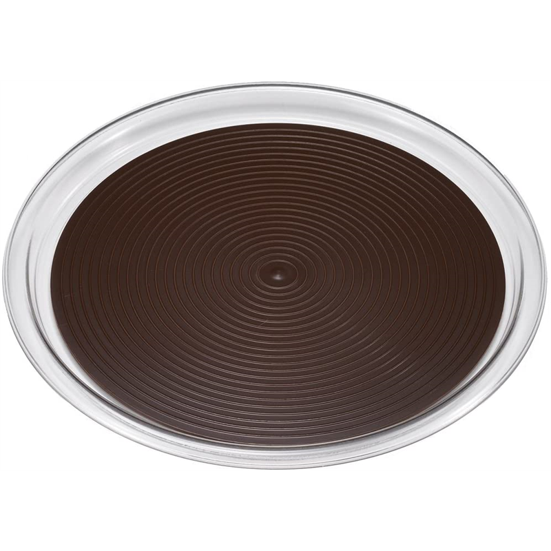 MT-1062 クリアマジックトレー丸 中 ブラウン 1個（ご注文単位1個）【直送品】
