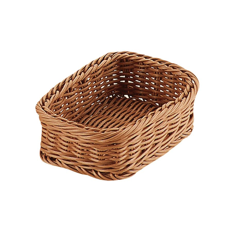 PPラタン 角型バスケット15型 ブラウン RE-302-BR 1個（ご注文単位1個）【直送品】