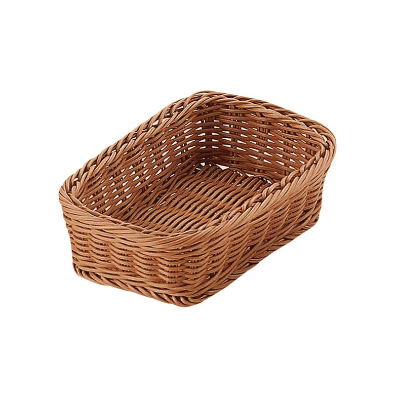 PPラタン 角型バスケット21型 ブラウン RE-306-BR 1個（ご注文単位1個）【直送品】