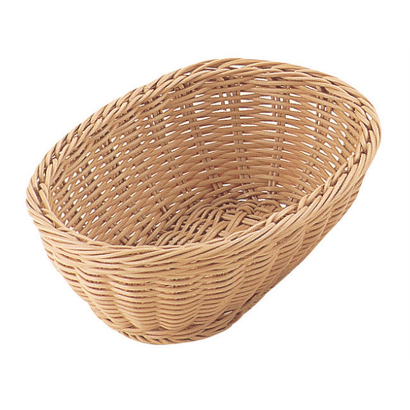 PPラタン 小判型バスケット24型 アイボリー OV-109-IV 1個（ご注文単位1個）【直送品】