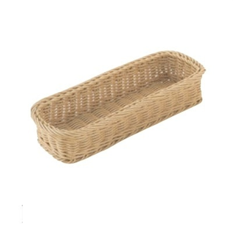 PPラタン カトラリーバスケット大(4人用) アイボリー CB-003-IV 1個(ご注文単位1個)【直送品】