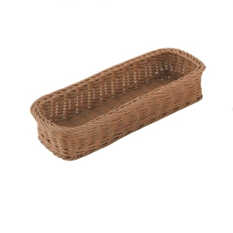 PPラタン カトラリーバスケット小(2人用) ブラウン CB-002-BR 1個(ご注文単位1個)【直送品】