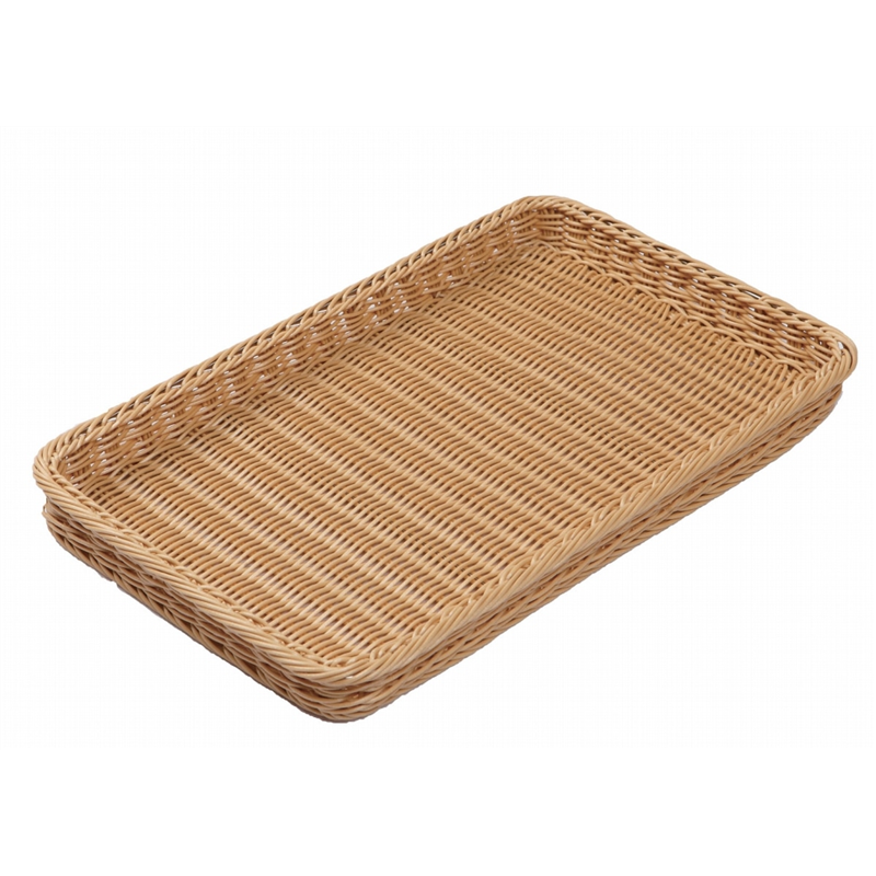 角型ベーカリーバスケット 薄型25型 アイボリーBB-4025-IV 1個（ご注文単位1個）【直送品】