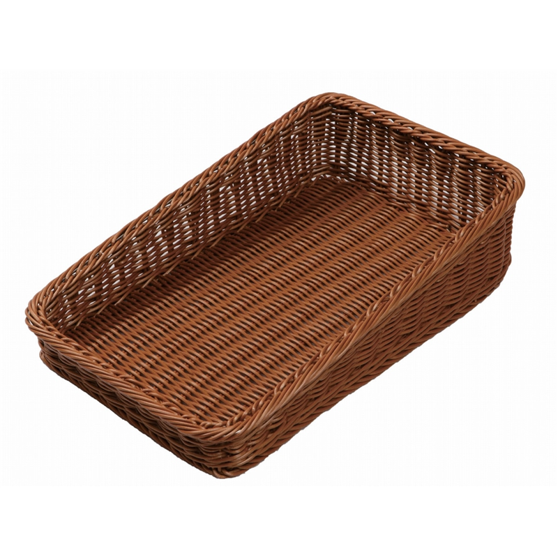 角型ベーカリーバスケット 斜め25型 ブラウンBB-K4025-BR 1個(ご注文単位1個)【直送品】