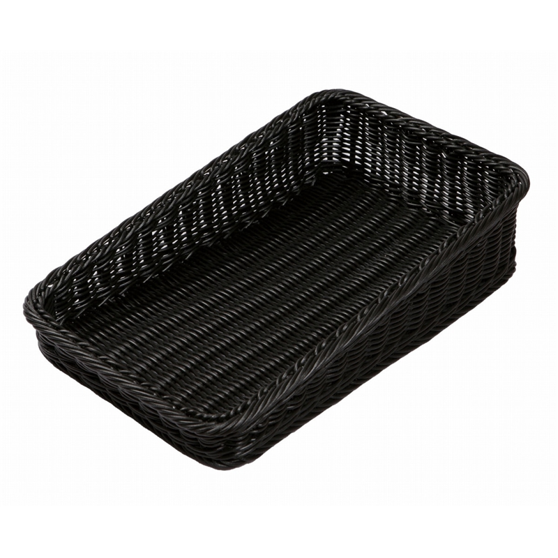 角型ベーカリーバスケット 斜め25型 ブラックBB-K4025-BK 1個（ご注文単位1個）【直送品】
