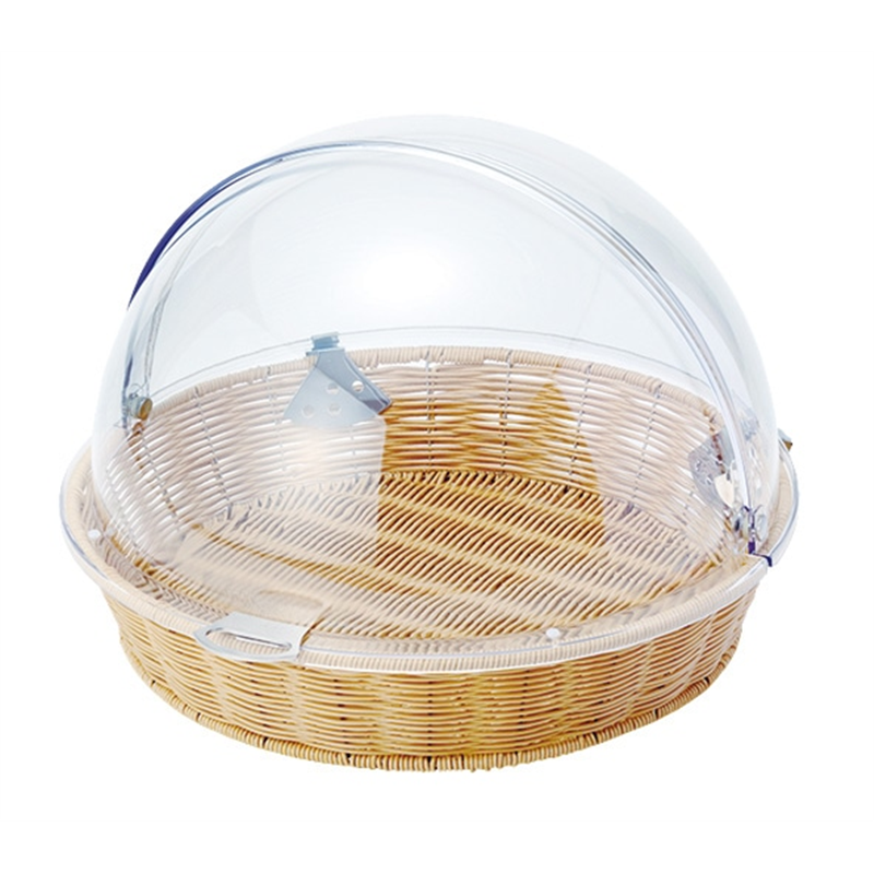 ベーカリーバスケット 丸47型 アイボリー PCカバー付　BB-413-IV 1個（ご注文単位1個）【直送品】