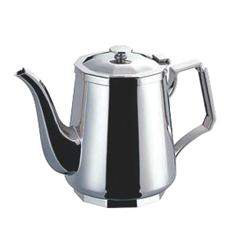 SW 18-8角型ティーポット 8人用 1100cc 1個（ご注文単位1個）【直送品】