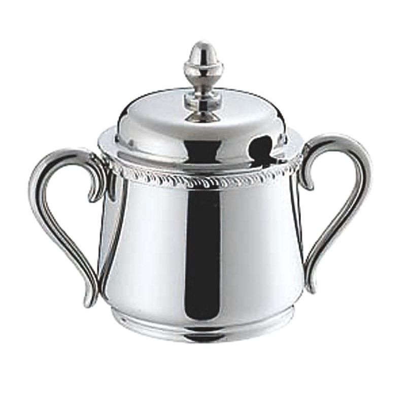 UK 18-8菊渕シュガーポット 5人用 200cc 1個（ご注文単位1個）【直送品】