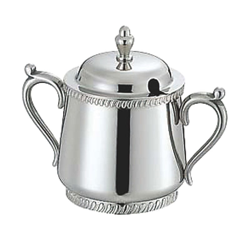 SW 18-8菊渕シュガーポット 7人用 360cc 1個（ご注文単位1個）【直送品】