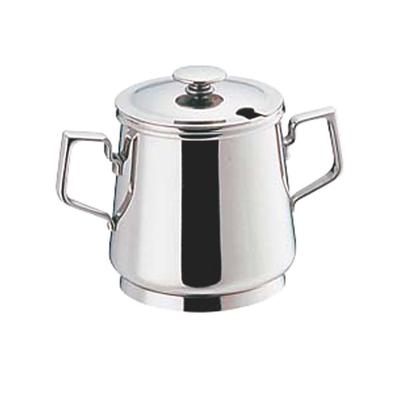 SW 18-8C型シュガーポット 取手蓋ナシ 7人用 410cc 1個（ご注文単位1個）【直送品】