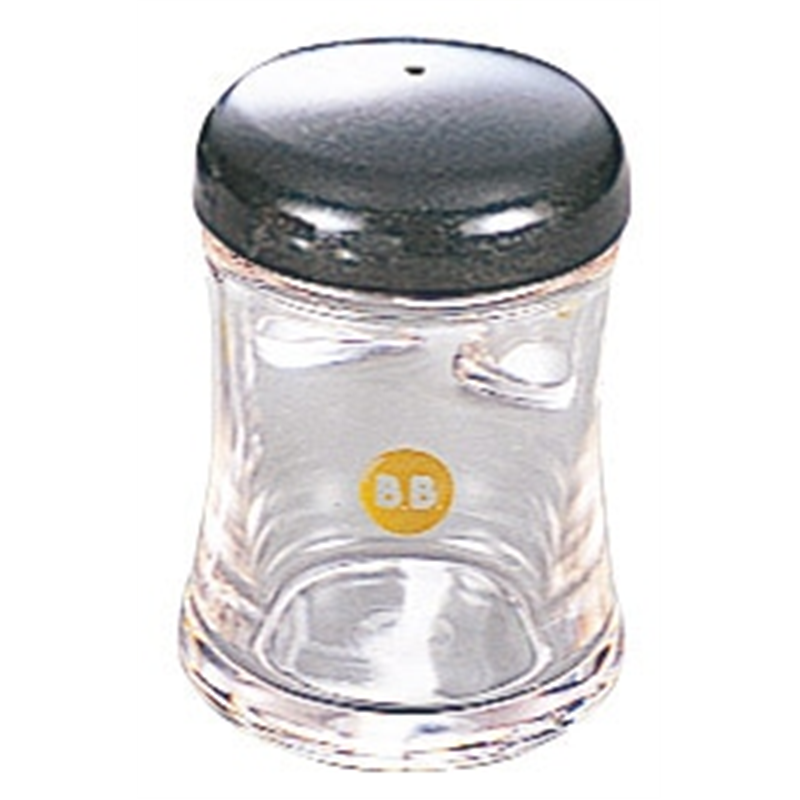 BB調味料入 B-5403B 塩入れ 黒 80cc 1個（ご注文単位1個）【直送品】