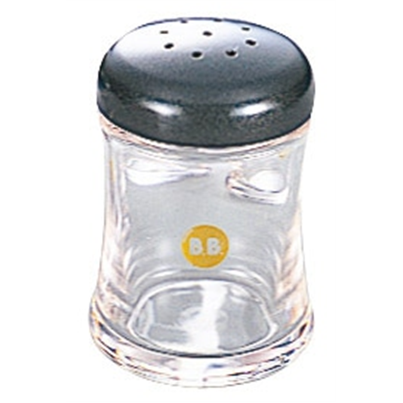 BB調味料入 B-5404B コショウ入 黒 80cc 1個（ご注文単位1個）【直送品】