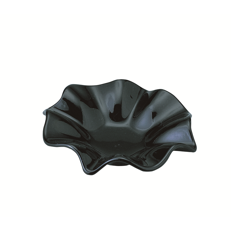 フラワー灰皿 黒 大 1個（ご注文単位1個）【直送品】