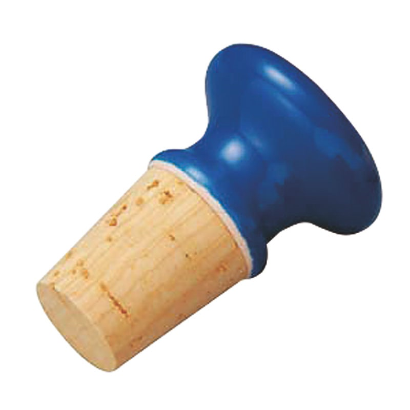 陶器ボトルストッパー ネイビーブルー 1個（ご注文単位1個）【直送品】